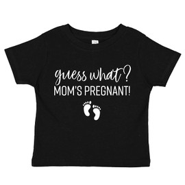 Guess What? Mom’s Pregnant Baby Infant Toddler Tee Shirt (Assorted Colors)