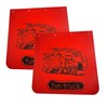 BST BSSP 2PCS Universal Red Mud Flaps 24"x24", Straight Heavy