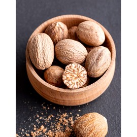 Organic Nutmeg Pack of 15 | Whole Nutmeg from Sri Lanka | For Spice Mill Grater | Organic Quality Handpicked | Organic Nutmeg | OmVeda
