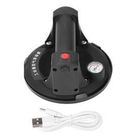 Electric Glass Suction Cup 6 Inch 440LBS Load Capacity Rechargeable Vacuum Lifter with Pressure Gauge
