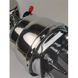 Rodspeedracing 1974-86 CJ7 & CJ5 Jeep 8”Chrome Dual Power Brake Booster Conversion Kit Flat Top
