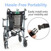 Oxygen Tank Holder for Wheelchair & Walker, Rollator, Scooter -