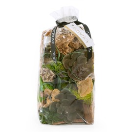 ANDALUCA 20 oz Succulent, Moss & Crystal Fragrance Potpourri with Scents of Sandalwood, Moss, Eucalyptus & Teakwood Includes Fragrance Vial (Mossy Woods)