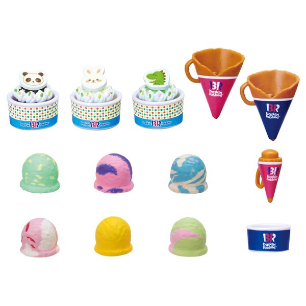 Takara Tomy Licca Takara Tomy, Welcome to Licca-chan Thirty One Ice Cream Shop Happy Friends Set, Dress-Up, Doll, Pretend Play, Toy, Ages 3 and Up, Passed Toy Safety Standards, ST Mark Certified