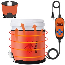 Dreyoo Honey Bucket Heater 5 Gallon with Bottom Heating Pad, Honey Bucket Blanket with Temperature Controller 100W 120V, Thermostat Max Temp 149°F, Honey Warmer for Honey Producer, Beekeeper