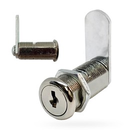 Olympus Lock 5-Disc Tumbler Cam Lock | Cascade Series 955 | 1-7/16" Cylinder Length, Polished Nickel | Secure 5-Disc Tumbler Key System | Key Lock for Drawers, Cabinets, and Lockers