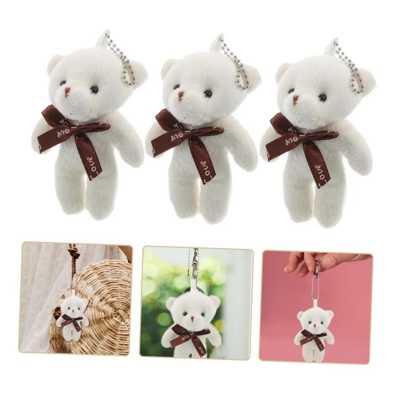 12 Llaveros Ositos Miniositos De Peluche Suave Manualidades