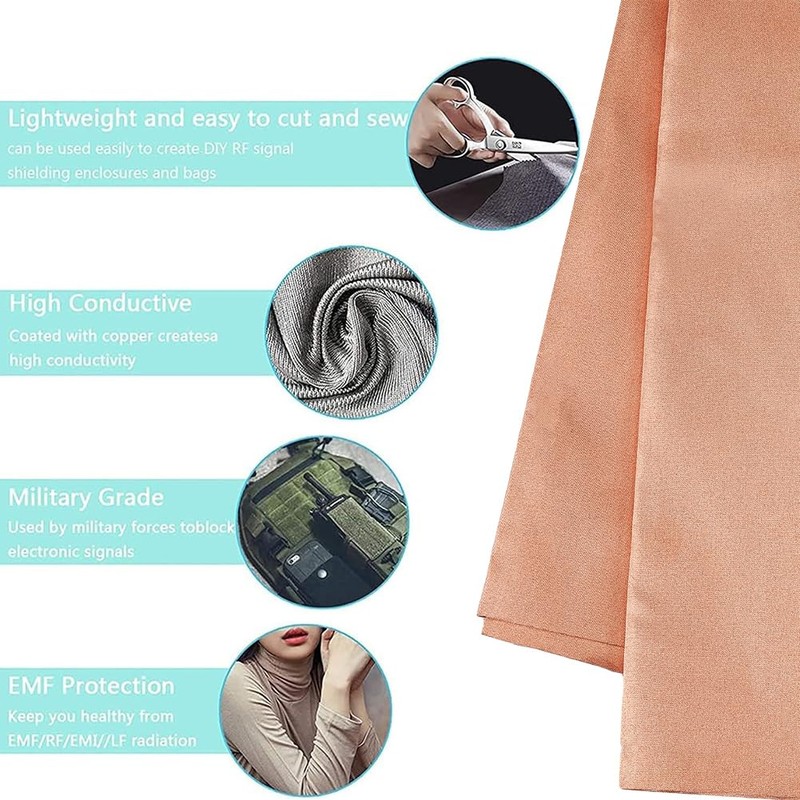 GORGECRAFT 100 x 110 cm EMF Protective Fabric Faraday Fabric