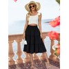 Berydress Black Skirts for Women Midi Length 2025 High Waisted