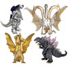 TwCare Set of 4 Godzilla Toys Movable Joint Action Figures