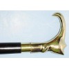 Antique 37 inches Vintage Solid Brass cat Head Handle for