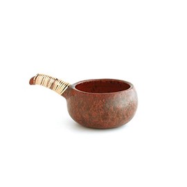 Bitto Incense Burner Incense Bowl Terracotta with Raffia Handle Length 21 cm Height 6 cm Diameter 11 cm