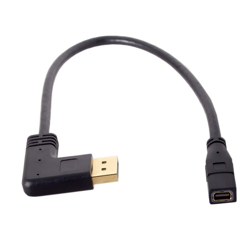 JSER Left Angled DP DisplayPort 90 Degree to Mini DP