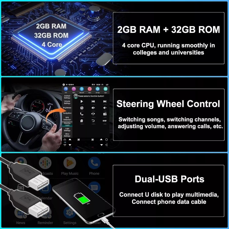 A-Carplay Carplay For Toyota Corolla 2009-2013 Radio Stereo Android 12