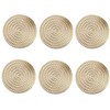 6 Pieces Coasters PVC Insulation Pads Mats Hollowed-Out Round Coasters