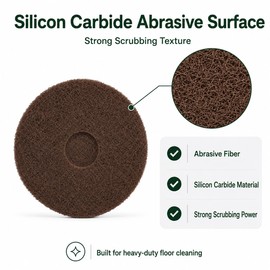 437049 Brown Scrub Pad 12 Inch for Oreck Orbiter, 2 Pack