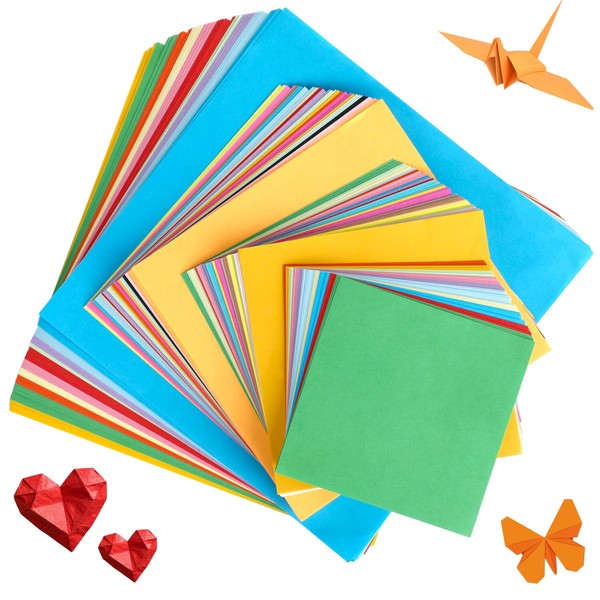 400 Sheets Origami Paper, 10 x 10 & 12 x
