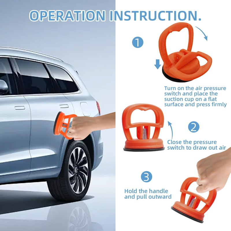 Car Dent Puller, 2 Pack 6cm Suction Cups,Powerful Dent Removal