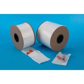 4" x 6" x 2 mil White Plastic Pre-Opened Bags with Clear Back (Roll of 2,000)