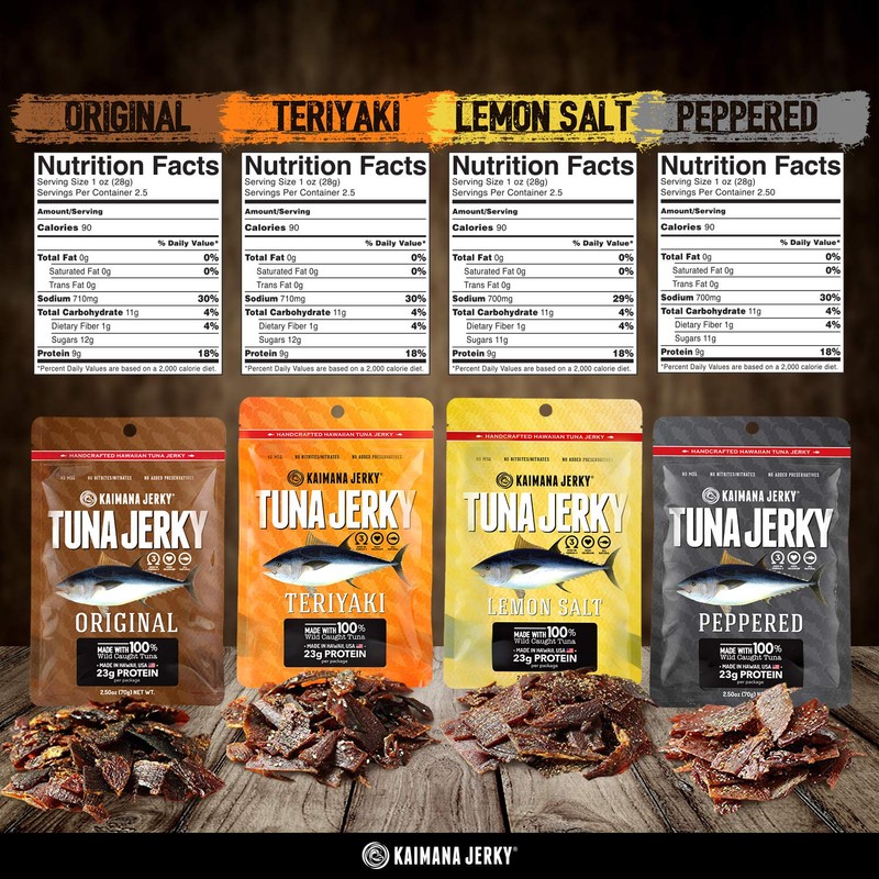 Kaimana Ahi Tuna Jerky Hawaiian Warrior 1.5 Ounce - Paleo