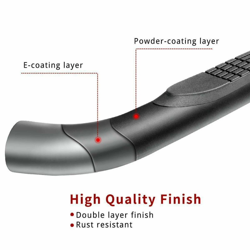 LEDKINGDOMUS 3" Nerf Bar for 99-18 Chevy Silverado/GMC Sierra 1500