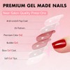 SXVME Uñas postizas cortas con pegamento, diseño ataúd rojo, brillantes,
