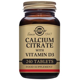 SOLGAR Solgar Calcium Citrate with Vitamin D3 - Healthy Bones & Teeth - High Potency Formula - 240 Tablets