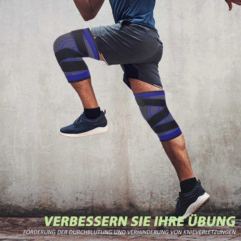 Ruilala Sports Knee Support 1 Piece Compression Knee Support Men