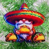 Mexican Sombrero Gnome with Tacos Ornament