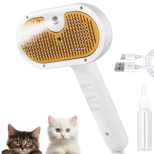Cat Pet Steam Brush – 3-in-1 Spray & Massage Comb