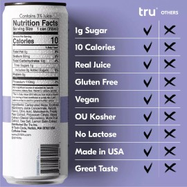 Tru Rescue Seltzer 12 Fl Oz Pack of 12 Blackberry Sparkling Water Electrolytes