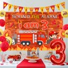Sursurprise Fire Engine 3rd Birthday Decorations for Boy, Sound the
