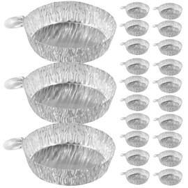 Baluue 100pcs Aluminum Weighing Boats Liquid Mixing Foil Trays Aluminum Weighing Pan Foil Reusable Chemistry Weighing Pan for Laboratory Equipment Aluminum Foil Pans Labs Supplies