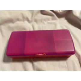 Tupperware NEW Tupperware Lunch N Things Divided Hinged Container Crafts Box ORANGE