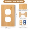Pinkunn 20 Pcs Solid Wood Double Hole Outlet Light Switch