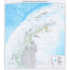 Historic Pictoric Map : Antarctic Peninsula 2005 1, Antarctic Peninsula and Weddell Sea, Antique Vintage Reproduction : 22in x 24in
