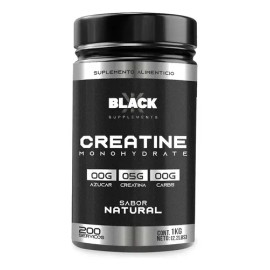 Black Supplements Creatina Monohidratada 1kg 200 Servs Sin Sabor                                                                                      