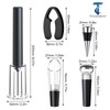 Tycoonest Compressed Air Corkscrew Wine Set, Pump Wine Opener with