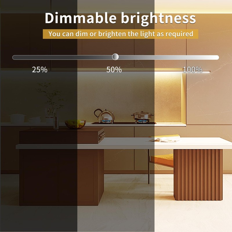 Yeewhale 50 FT COB LED Strip Lights 3000K Warm White