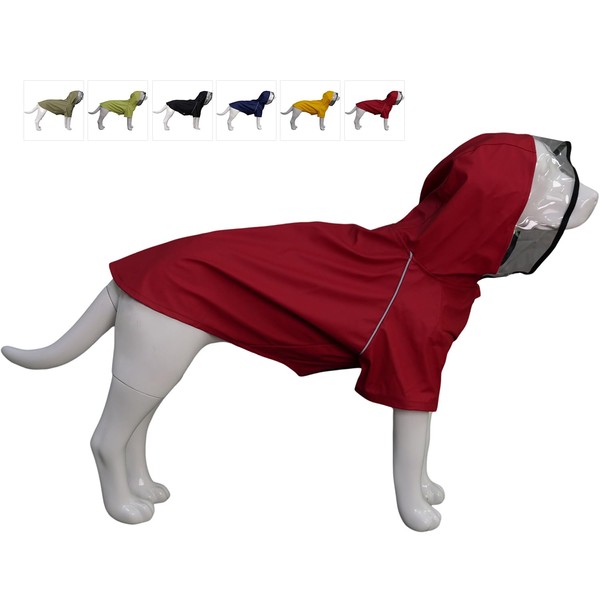 LoveLonglong Premium Waterproof Dog Raincoat with Reflective Safety Features Pet