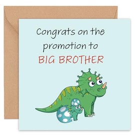 Promoted to Big Brother Card - Congratulations New Baby Card - Big Brother Card - Baby Shower Card - Girl Boy Cards - Congratulations Pregnancy - 14cm