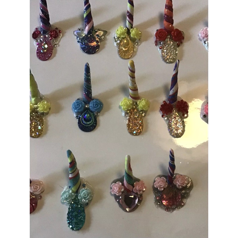 Handmade 20 Face Painting Unicorn Bling: Multi, Red, Blue, Pink