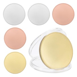 PATIKIL 6pcs Blank Coins for Engraving, 40mm Coin Blanks Laser Engraving Blanks Custom Challenge Coins Metal Disc Tags Circle Round Plate for Laser Engraving Stamping, Silver Rose Gold
