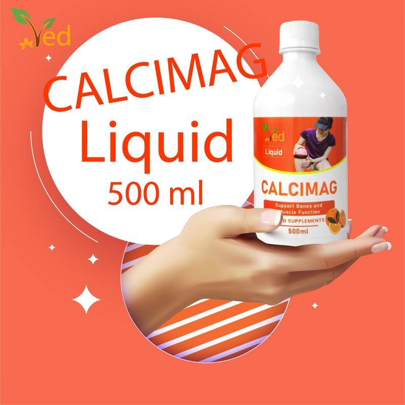 Ved Calcium, Magnesium, Vitamin D3 and Zinc Vegan Liquid Supplement,