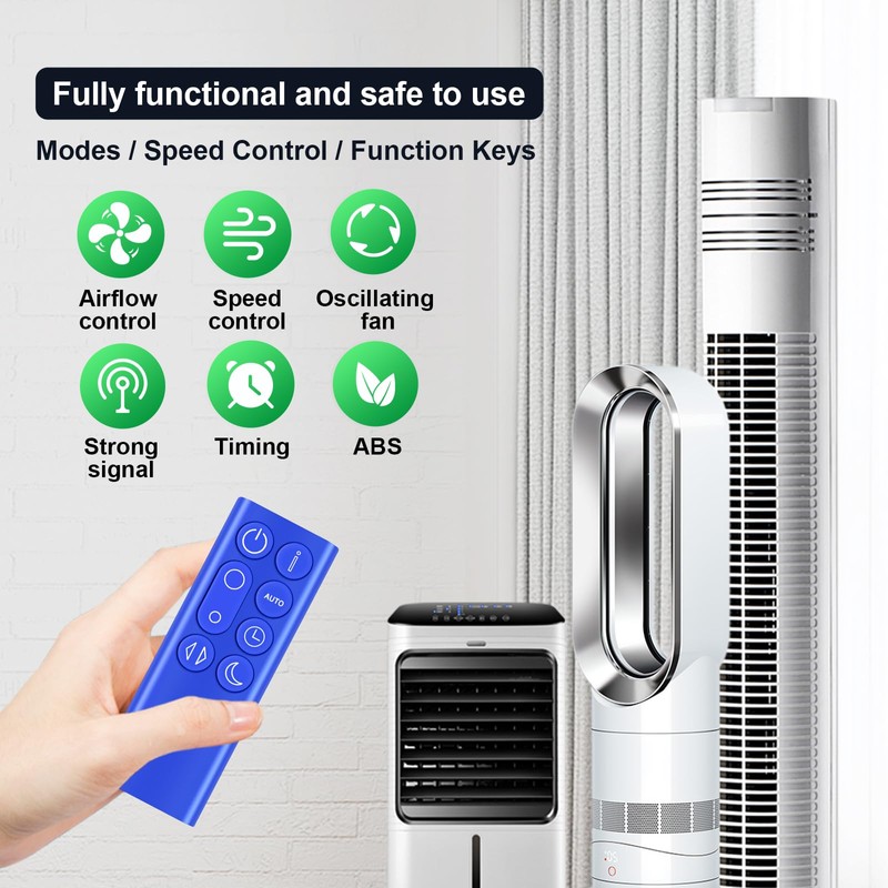 Snrigw Replacement Remote Control for Dyson TP05, TP4A, TP4B (Silver)
