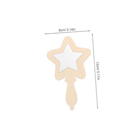 Tofficu 12pcs Rustic Modern Small Craft Mirrors Unbreakable Wooden Mirrors for Classroom Decor