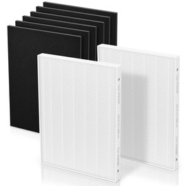 Aera Max 300 HEPA Filter Replacement Compatible with Fellowes Aeramax 290/300/DX95 Purifiers HEPA Air Filter 9287201, Also Fit AP-300PH HF-300, 2 HEPA & 6 Carbon Pre-Filter