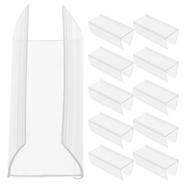 Pack of 30 Shelf Label Holders Plastic Empty Metal Sign Price Tag Holder Shelf Tags Clips Baskets Wooden Figures PVC Basket Made of Plastic Magnetic