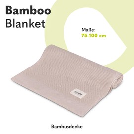 Lionelo Bamboo Blanket, Newborn, Cuddly Blanket Baby, Lightweight Bamboo Blanket, Changing Mat, 100% Cotton, Naturally Soft, Antibacterial, Hypoallergenic, from Day 1, 100 x 75 cm (Pink)