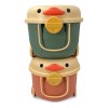 Escanver Caja Plastico Pato 48x32x56cm Organizador Casa Juguetes Rued